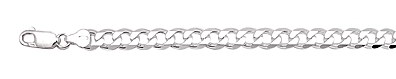 sterling silver 7mm cube chain necklace 2AH31