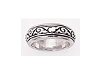 sterling silver spinner ring style 45AT508