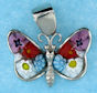 sterling silver butterfly pendant 8AP187d2