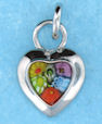 sterling silver heart pendant 8AP642