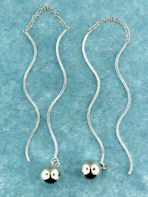 sterling silver threader earring A706-9043