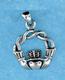 Sterling silver Claddagh pendant style A767-77