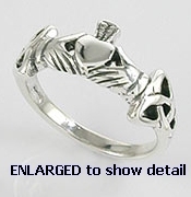A767-80 sterling silver claddagh ring