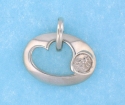 sterling silver heart pendant ABC515