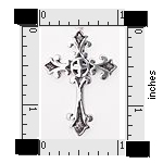 sterling silver cross pendant ABC6416