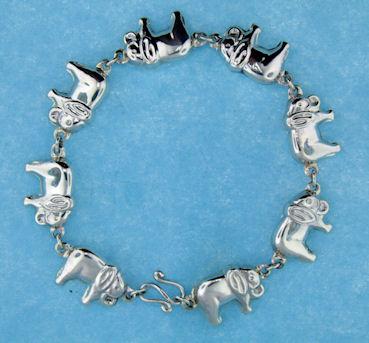 sterling silver charm bracelet ABCA0061