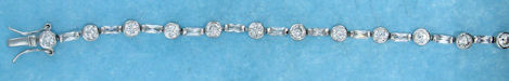 sterling silver cz bracelet ABCZ034
