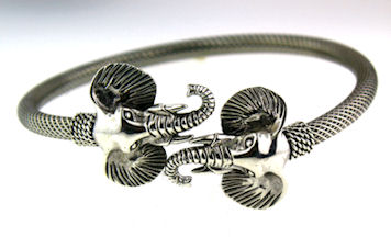 sterling silver elephant bracelet ABE61-226