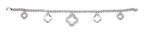 sterling silver charm bracelet ABZ171