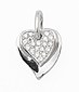 sterling silver cz heart pendant ABZ272