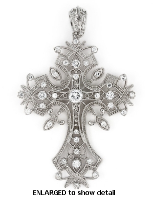 ABZ604 cz cross pendant