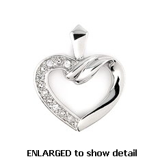 ABZ616 cz heart pendant