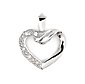 sterling silver cz heart pendant ABZ608