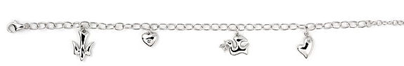 sterling silver charm bracelet ACH079