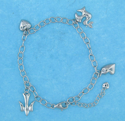 sterling silver  charm bracelet ACH079
