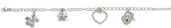 sterling silver charm bracelet ACH080