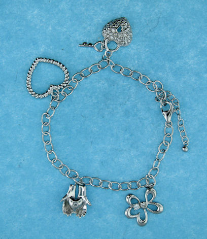 sterling silver  charm bracelet ACH080