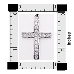 sterling silver cross pendant ACZ113