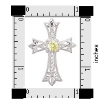 sterling silver cross pendant ACZ347