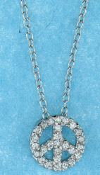 sterling silver CZ necklace ACZN658