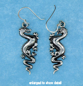 model AECT-0002 dragon wire earrings larger view
