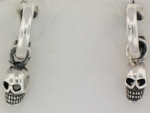 sterling silver skull earrings AGE768075
