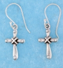 sterling silver cross earrings AHSE0054