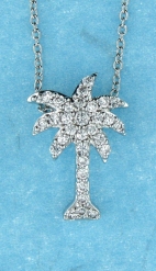 sterling silver CZ necklace ANP20624