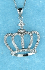 sterling silver CZ necklace ANP20645