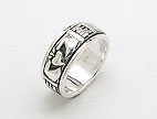 sterling silver claddagh spinner ring style AR0029