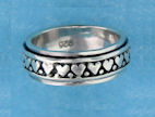 sterling silver spinner ring style AR0054