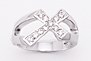 sterling silver cross ring AAW297