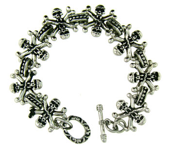 stainless steel skull bracelet BCJ2001