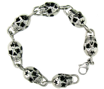 stainless steel skull bracelet BCJ2006