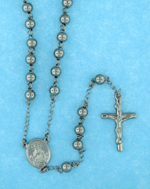 stainless steel cross rosary necklace DMB006