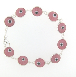 Evil Eye Bracelet EEB009 Dark Pink