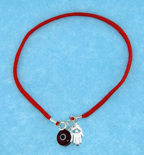 Evil Eye Cord Bracelet EEB12348REDEH