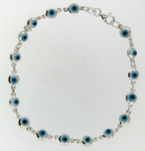 Evil Eye Bracelet EEB6121WB White Blue