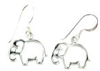 sterling silver elephant earrings ELE7062457
