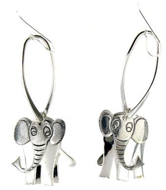 model ELE7063380 elephant earrings larger view