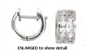 EPCE1180 cz huggie earrings enlarged view