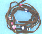 Evil Eye 11465 bracelet Lite Brown with mixed eyes