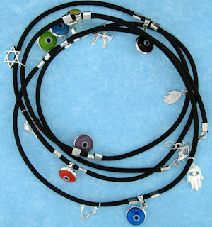 Evil Eye Cord Bracelet LW001BLACK