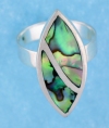 sterling silver MOP ring MOPR0009-ABALONE