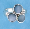 sterling silver MOP ring MOPR0015-BLUE