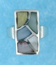 sterling silver MOP ring MOPR0021-MIXED