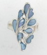 sterling silver MOP ring MOPR004-BLUE