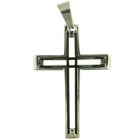 PDC0190 stainless steel cross pendant ENLARGED