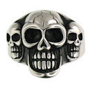Stainless Steel skull ring SCR3038