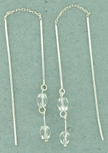 sterling silver threader earring T011 Clear
